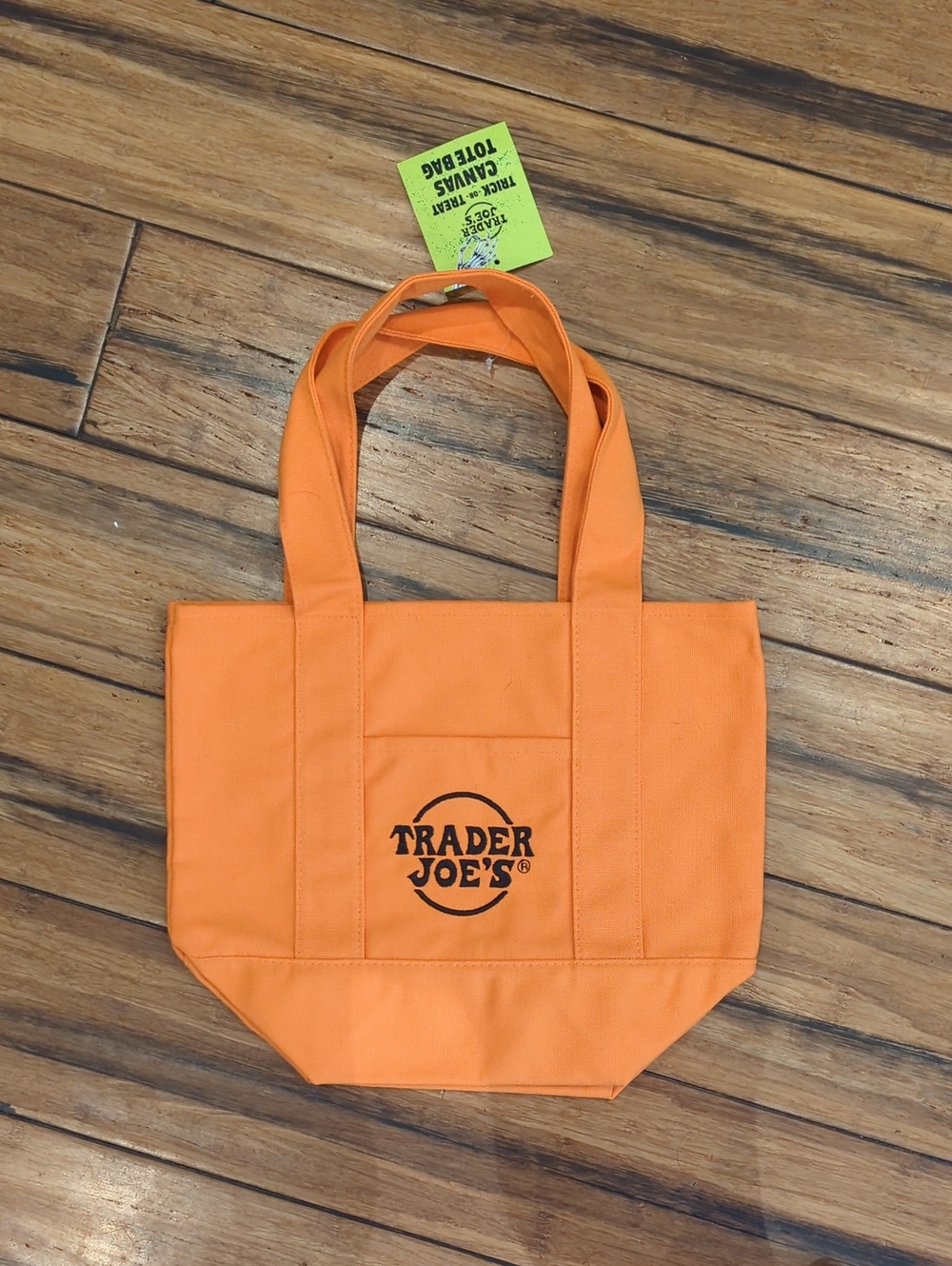 Trader Joe's Orange Canvas Tote Bag